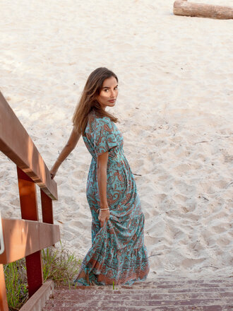 Honey & Stone Co NOLA TURQUOISE BAY MAXI Honey & Stone Co NOLA TURQUOISE BAY MAXI