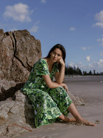 Honey & Stone Co HARLOW MOJITO JUMPSUIT Honey & Stone Co HARLOW MOJITO JUMPSUIT