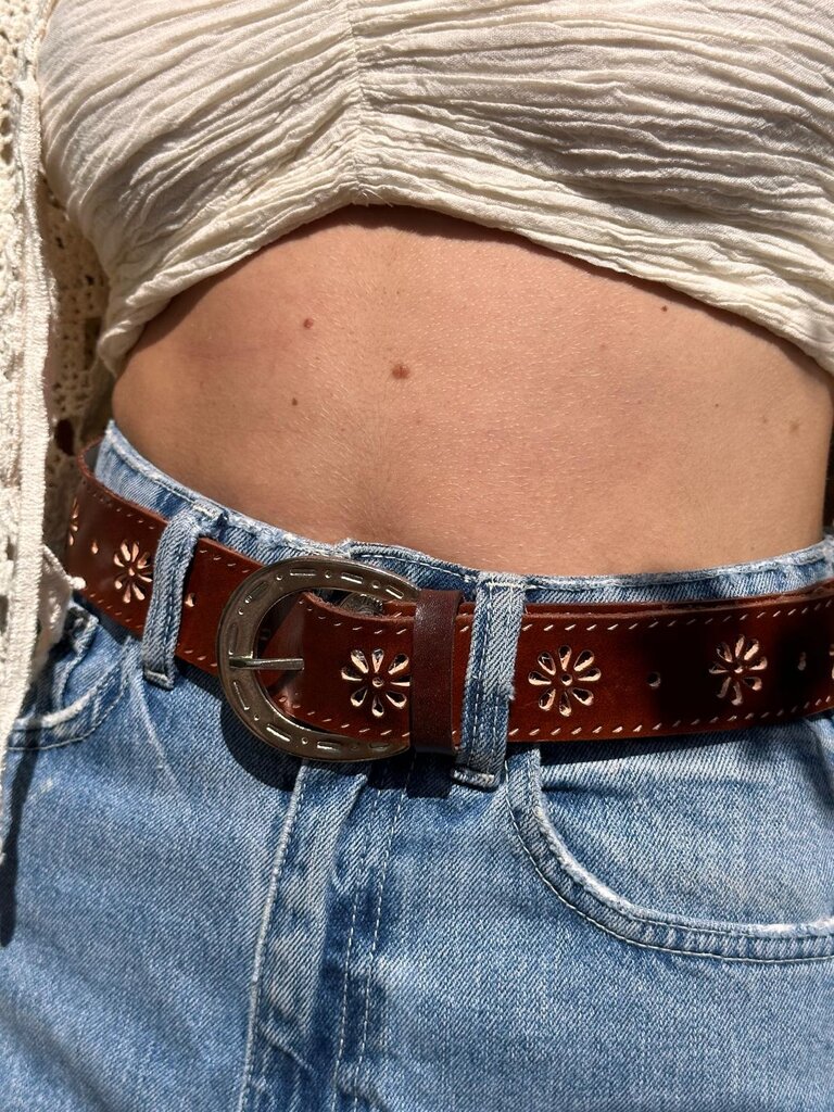 Naked Gypsy  DAISY CUT OUT CHOCOLATE BELT