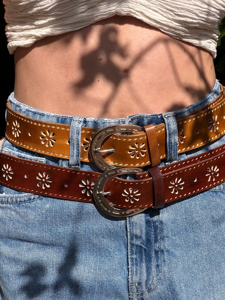 Naked Gypsy  DAISY CUT OUT CHOCOLATE BELT