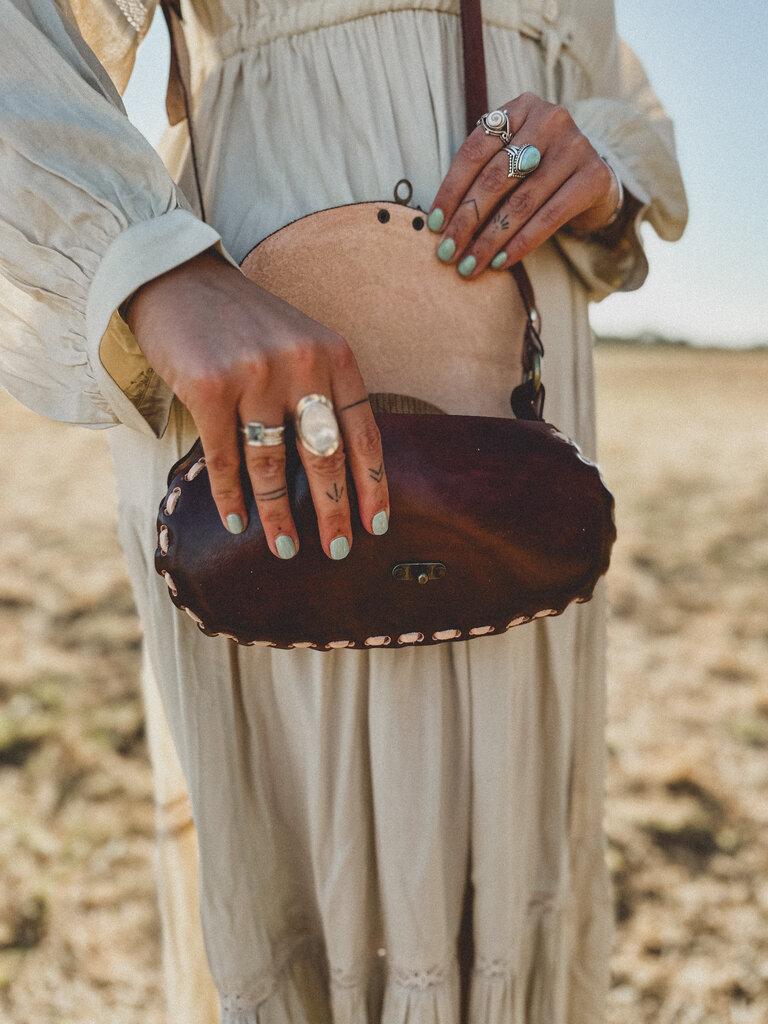 Naked Gypsy ALEGRIA BROWN LEATHER BAG