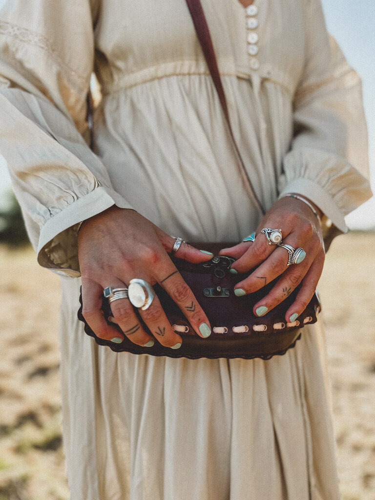 Naked Gypsy ALEGRIA BROWN LEATHER BAG