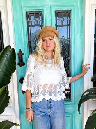 Naked Gypsy ASHBY VINTAGE CREAM TOP