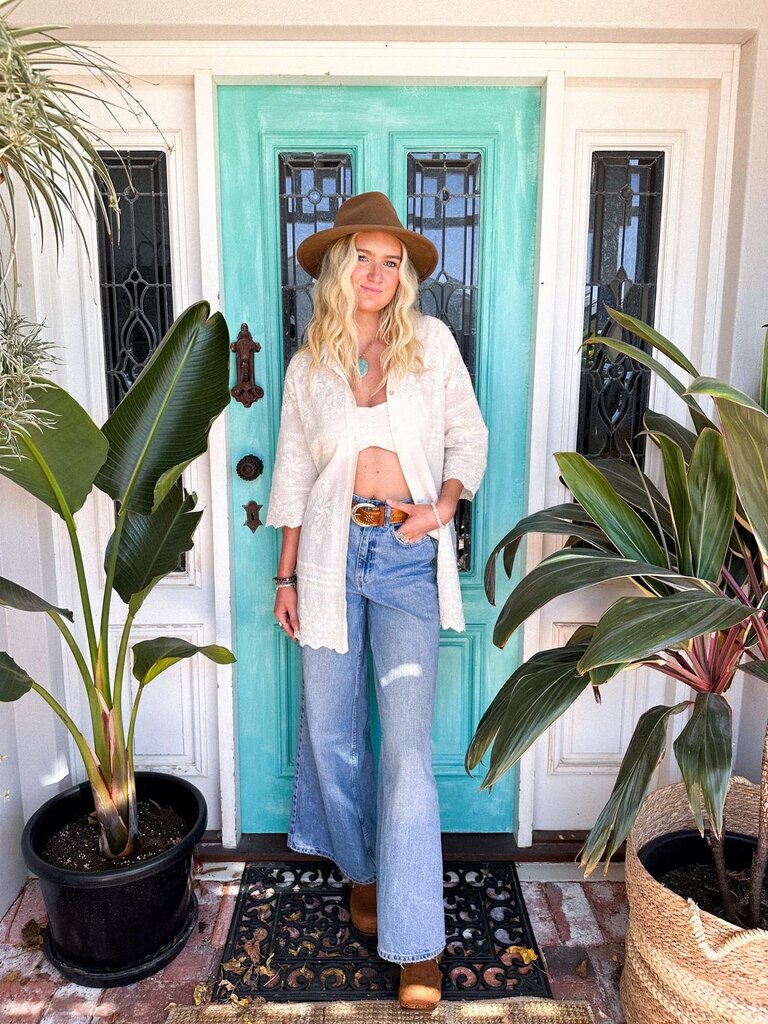 Naked Gypsy FLORA VINTAGE CREAM SHIRT