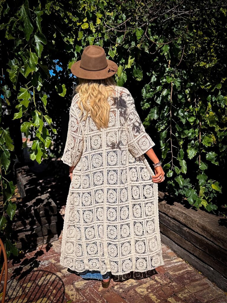 Naked Gypsy BILLIE VINTAGE CREAM KIMONO