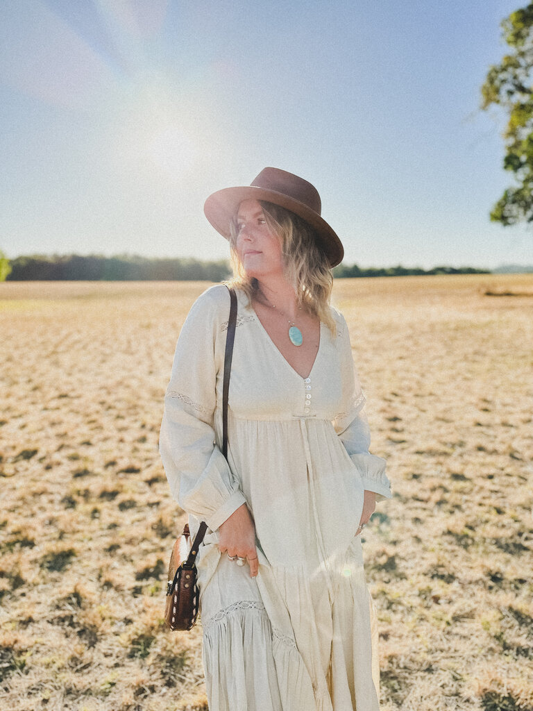 Moon Flower The Label GRACE VINTAGE CREAM MAXI
