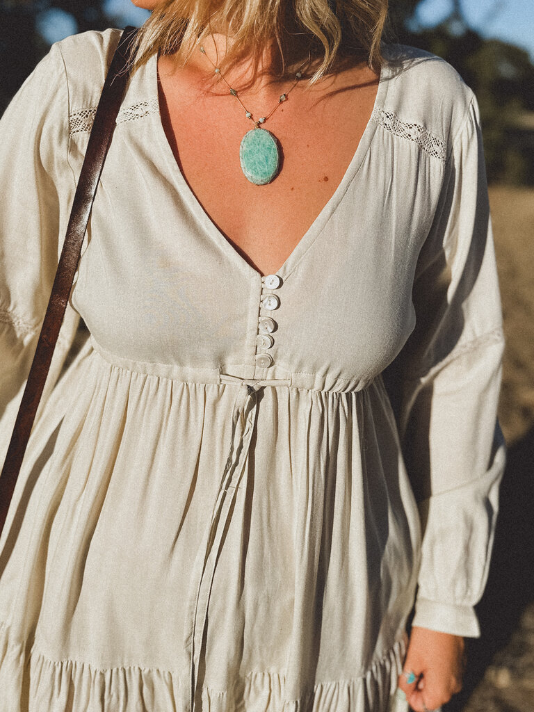 Moon Flower The Label GRACE VINTAGE CREAM MAXI