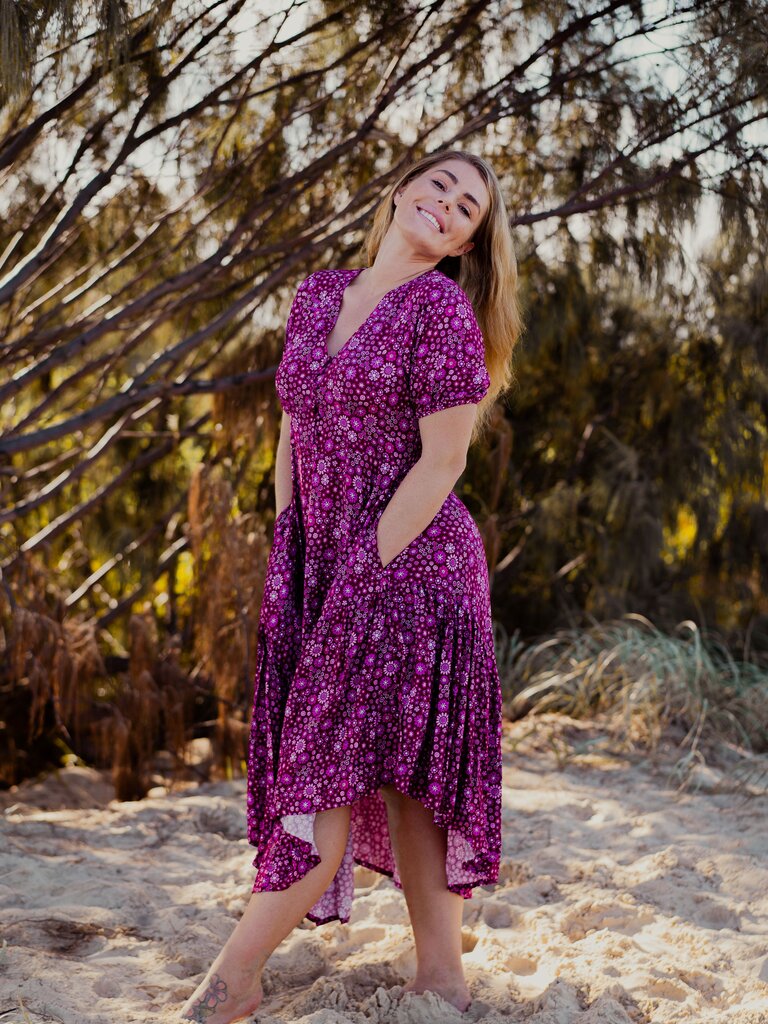 Honey & Stone Co VERA MAXI BOYSENBERRY