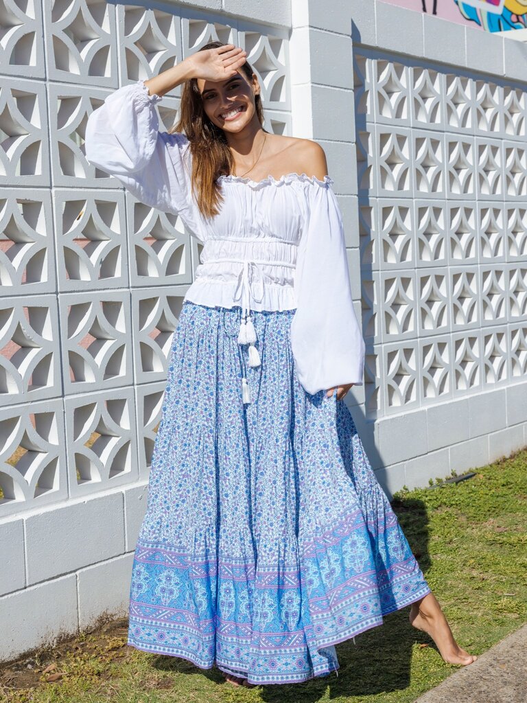 Honey & Stone Co OAKLEY AZURE MAXI SKIRT