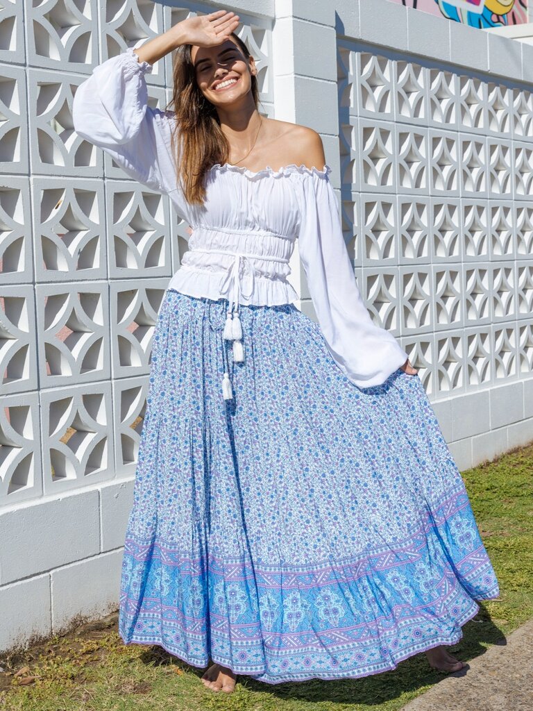 Honey & Stone Co OAKLEY AZURE MAXI SKIRT