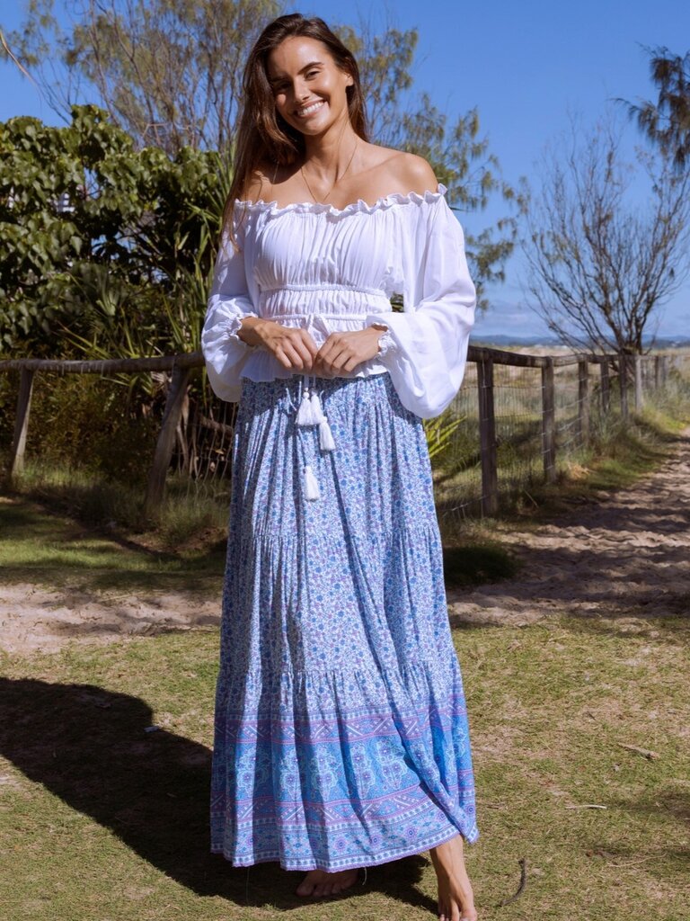 Honey & Stone Co OAKLEY AZURE MAXI SKIRT
