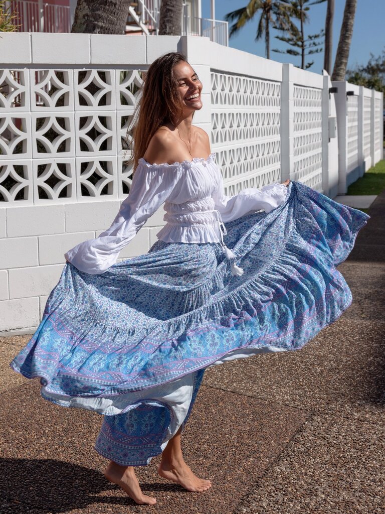 Honey & Stone Co OAKLEY AZURE MAXI SKIRT