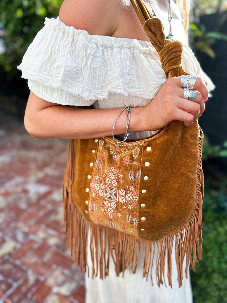 BOHO SUEDE FRINGE BAG