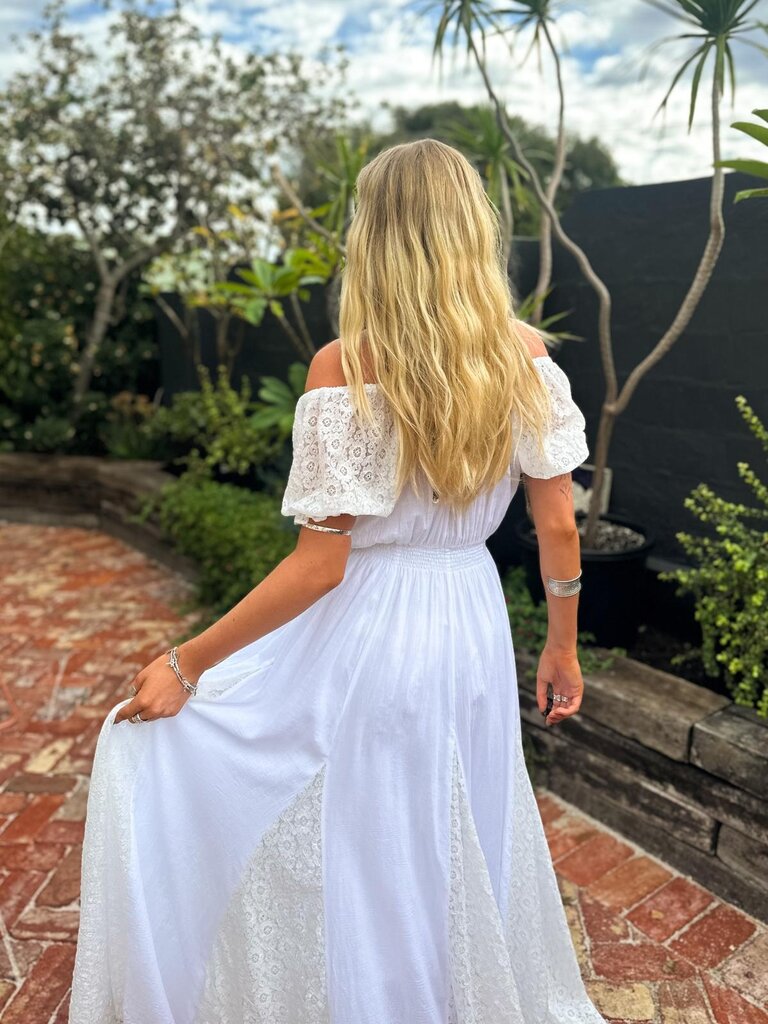 Moon Flower The Label STEVIE NICKS WHITE MAXI