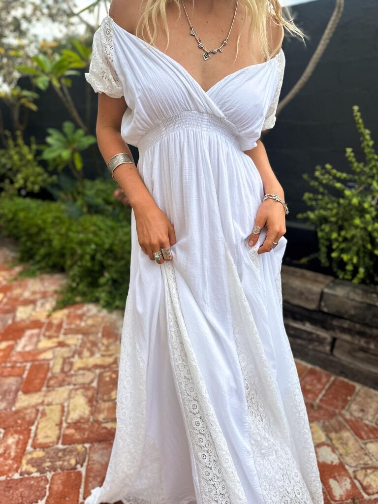 Moon Flower The Label STEVIE NICKS WHITE MAXI