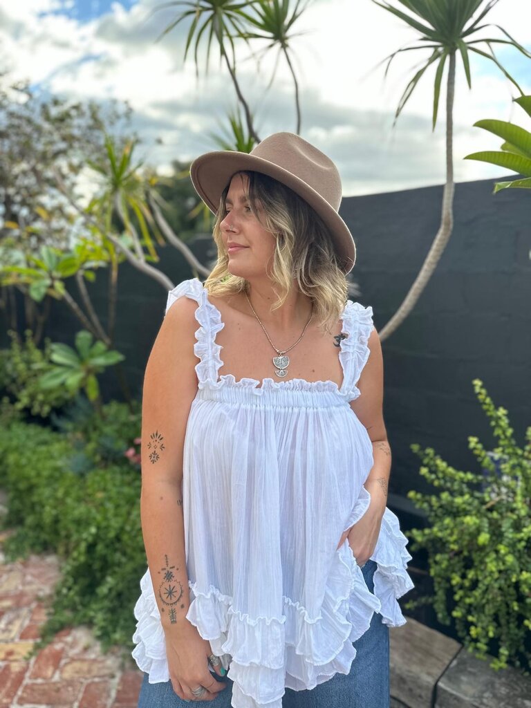 Moon Flower The Label LENI WHITE TOP