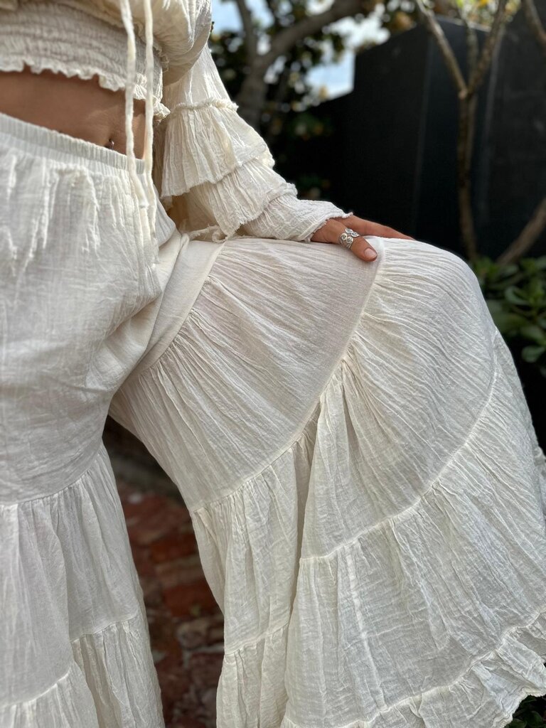 Moon Flower The Label SCOUT VINTAGE CREAM PANTS