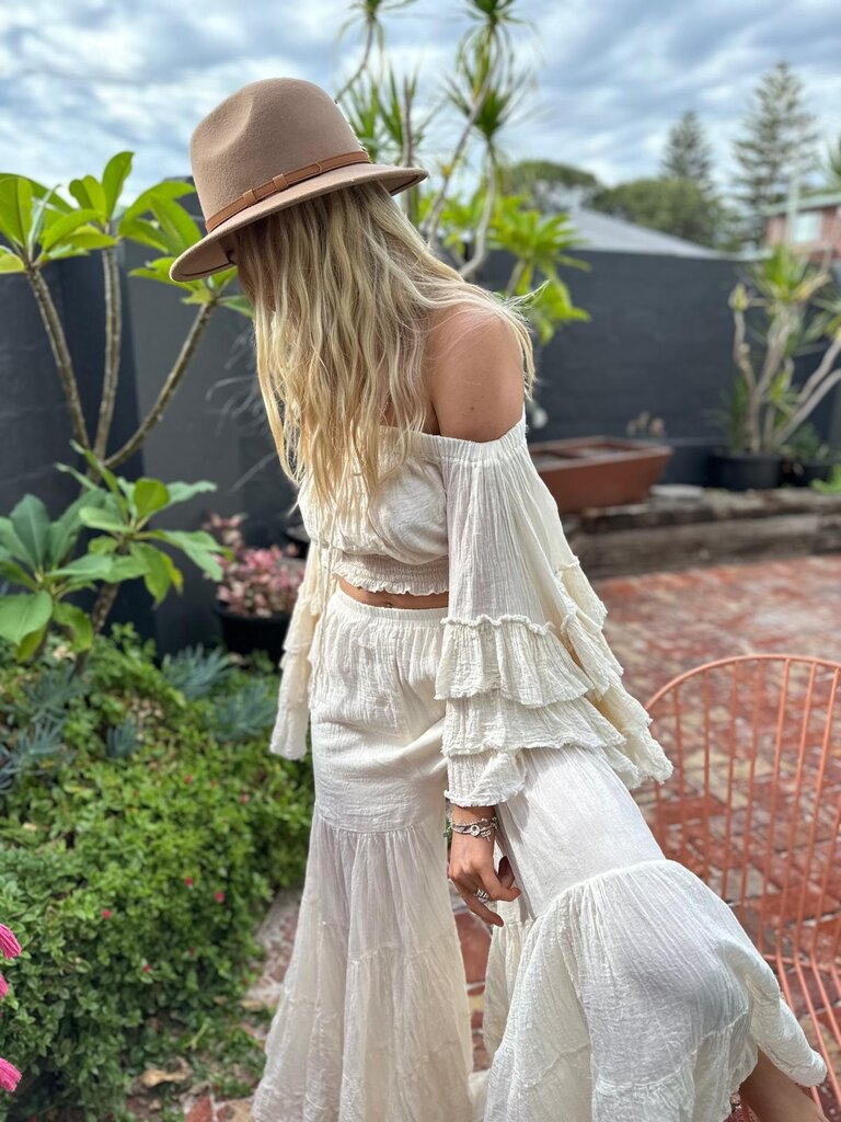 Moon Flower The Label SCOUT VINTAGE CREAM PANTS