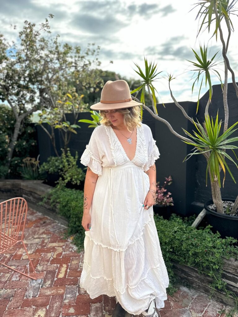 Moon Flower The Label PIPER VINTAGE CREAM MAXI