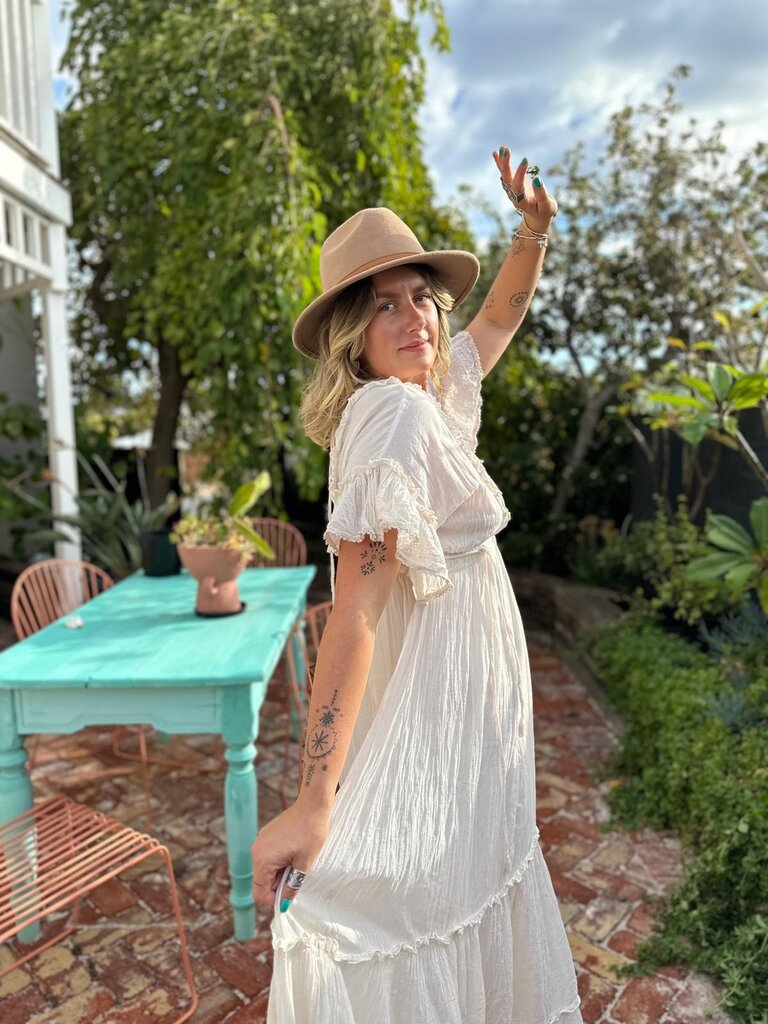 Moon Flower The Label PIPER VINTAGE CREAM MAXI