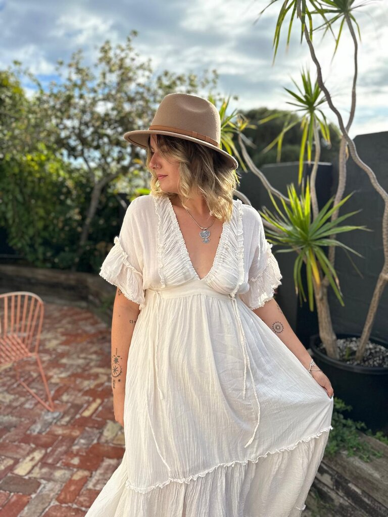 Moon Flower The Label PIPER VINTAGE CREAM MAXI
