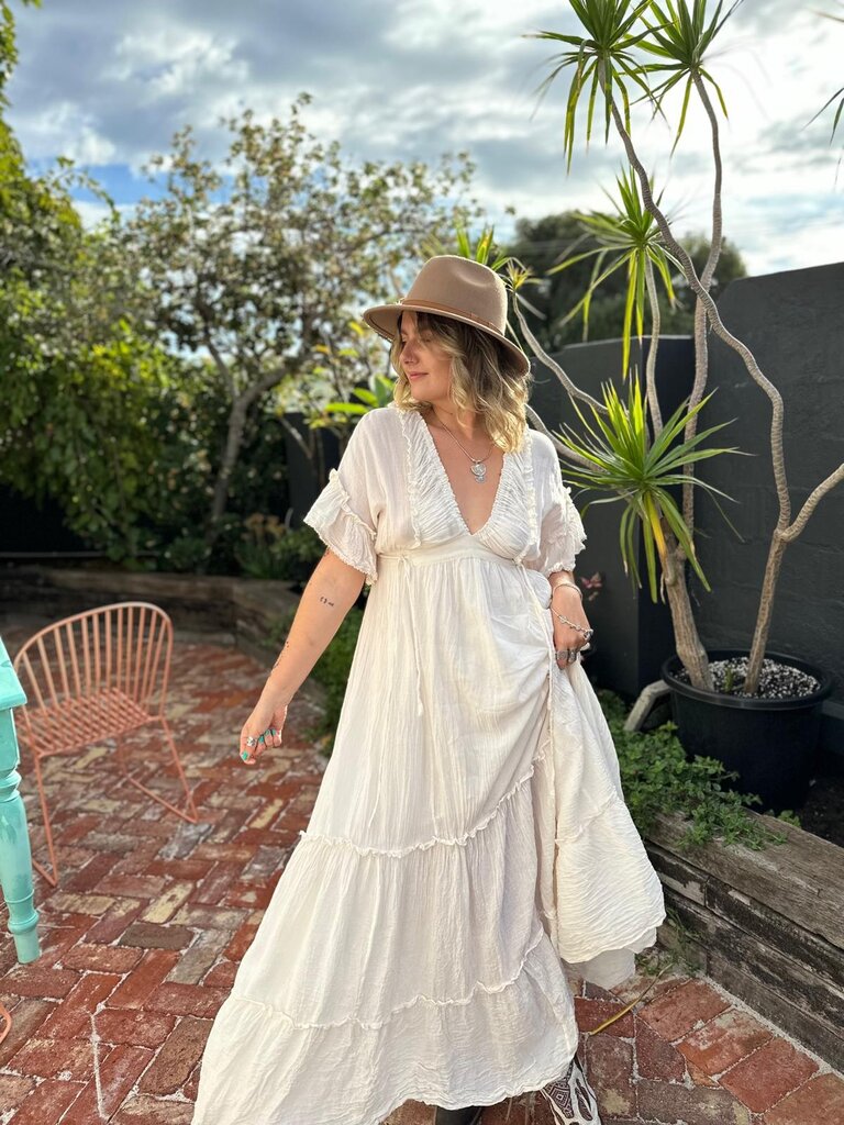 Moon Flower The Label PIPER VINTAGE CREAM MAXI