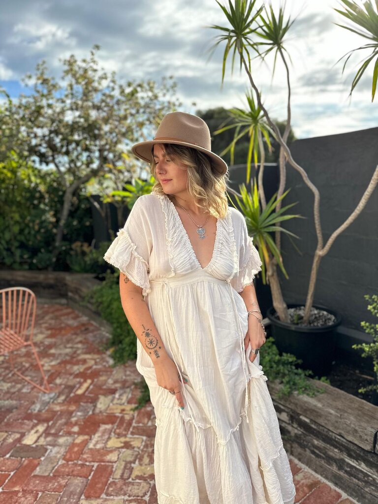 Moon Flower The Label PIPER VINTAGE CREAM MAXI