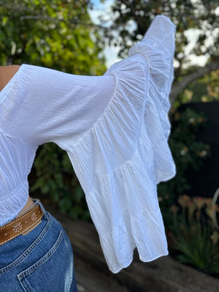 Moon Flower The Label GIA WHITECROP TOP