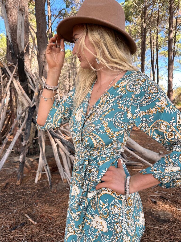 Cienna WRAP TEAL MAXI