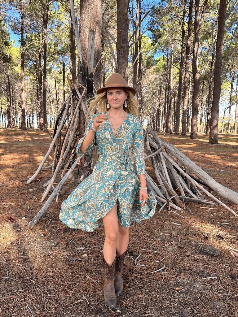 Cienna WRAP TEAL MAXI