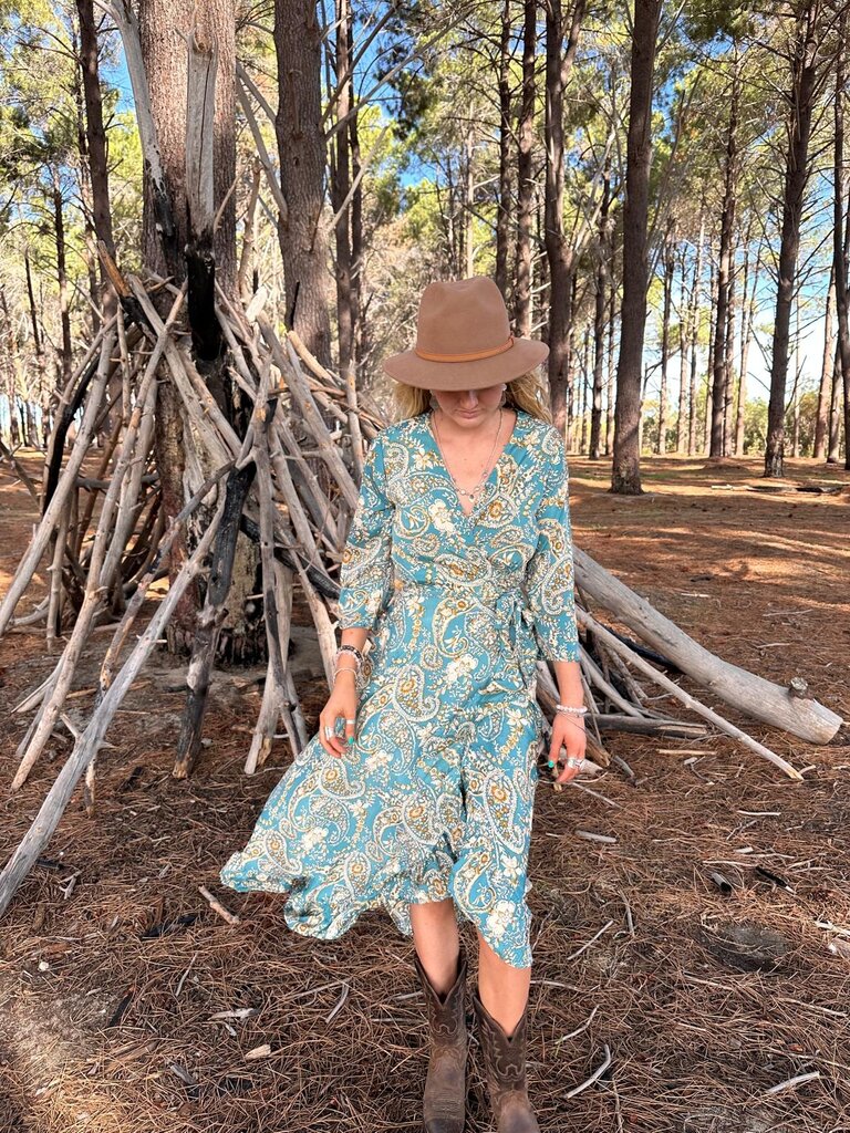 Cienna WRAP TEAL MAXI