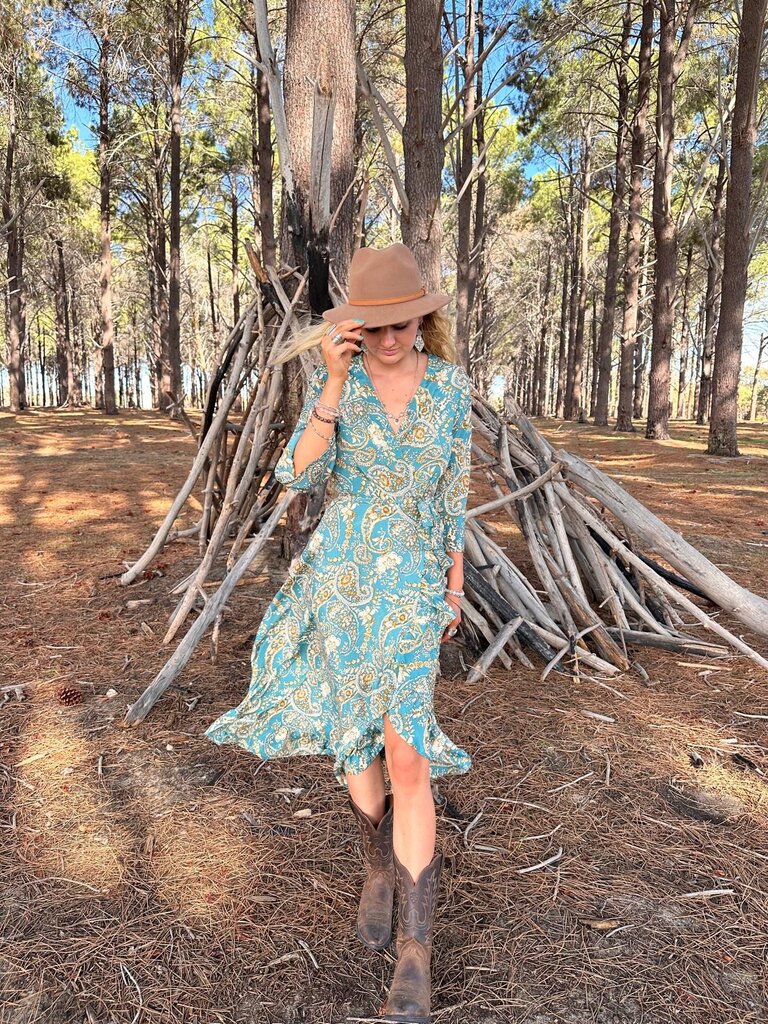 Cienna WRAP TEAL MAXI