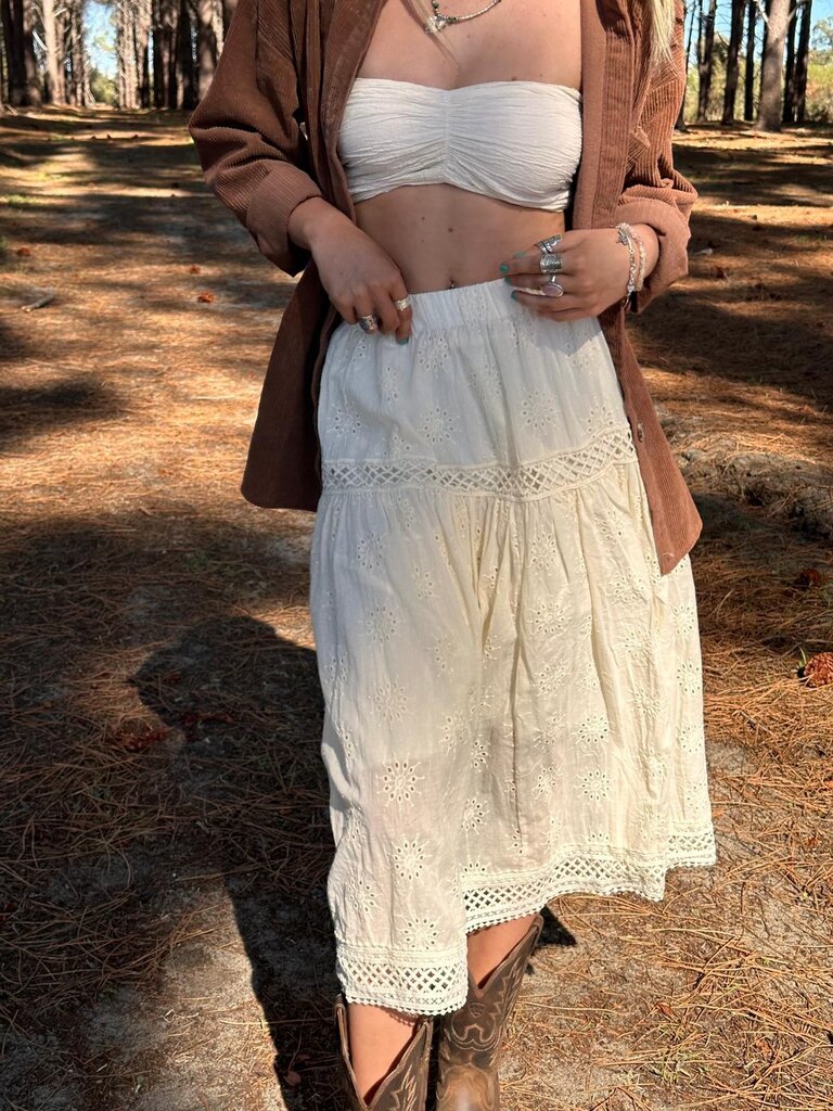Naked Gypsy NADIA VINTAGE CREAM MIDI