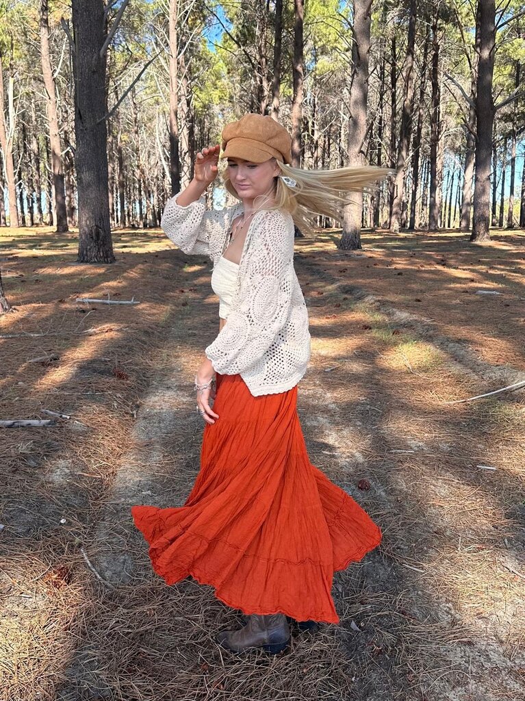 NORA TERRACOTTA MAXI SKIRT