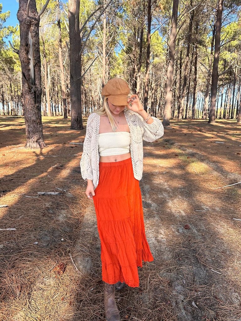 NORA TERRACOTTA MAXI SKIRT