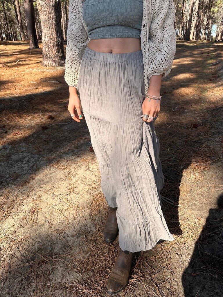 NORA CHARCOAL MAXI SKIRT