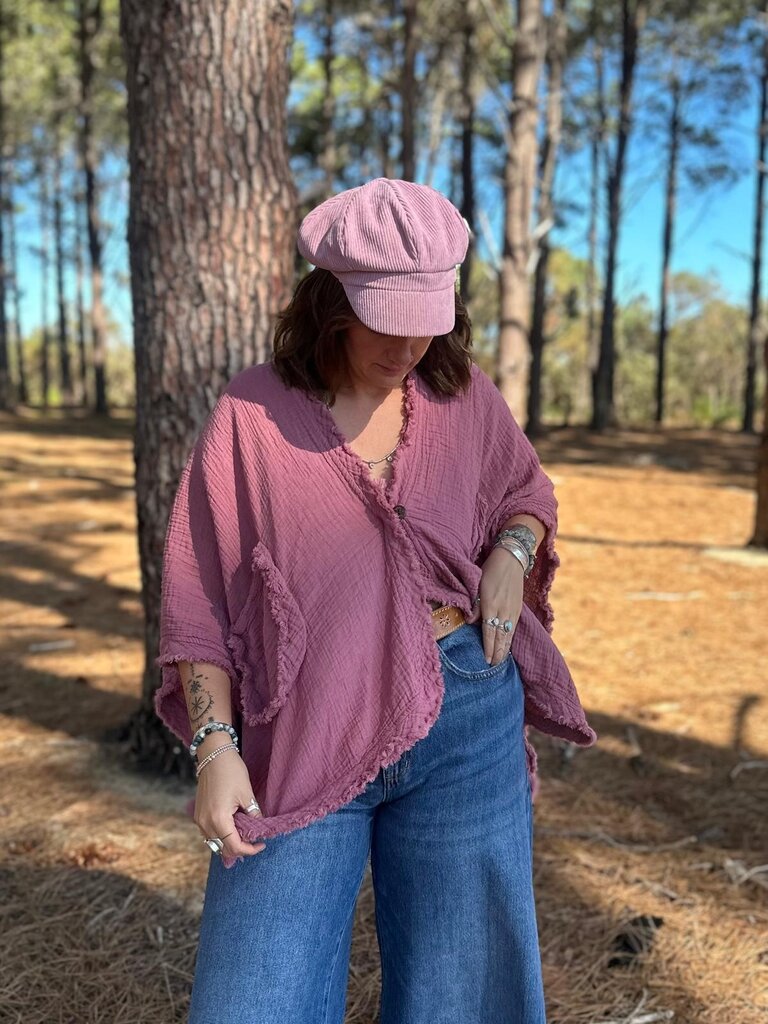 Moon Flower The Label JESS TEA ROSE CARDIGAN