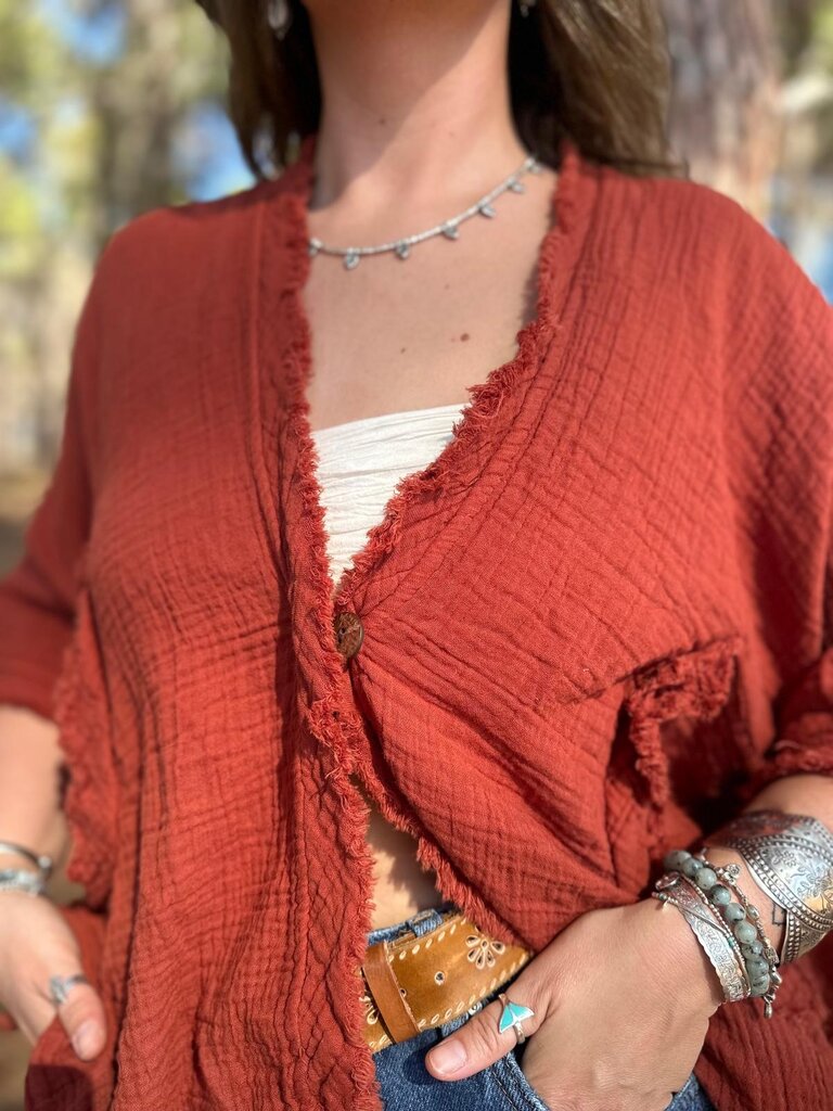 Moon Flower The Label JESS RUST CARDIGAN