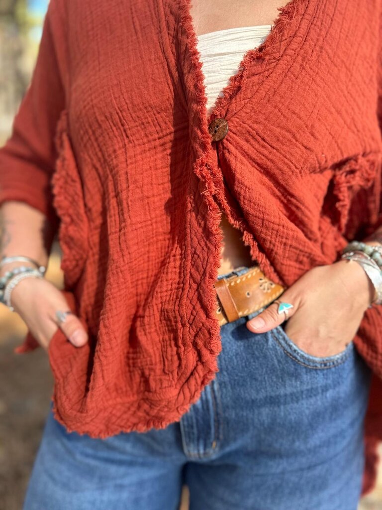 Moon Flower The Label JESS RUST CARDIGAN
