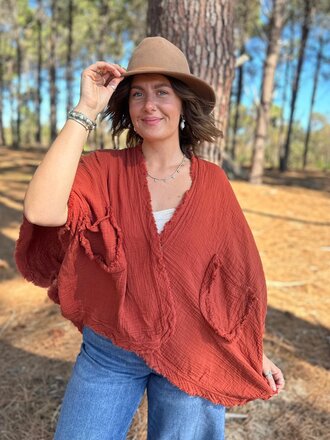 Moon Flower The Label JESS RUST CARDIGAN