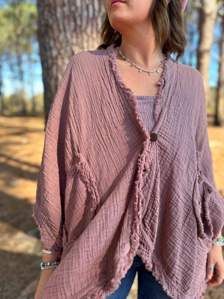 Moon Flower The Label JESS MOCHA CARDIGAN