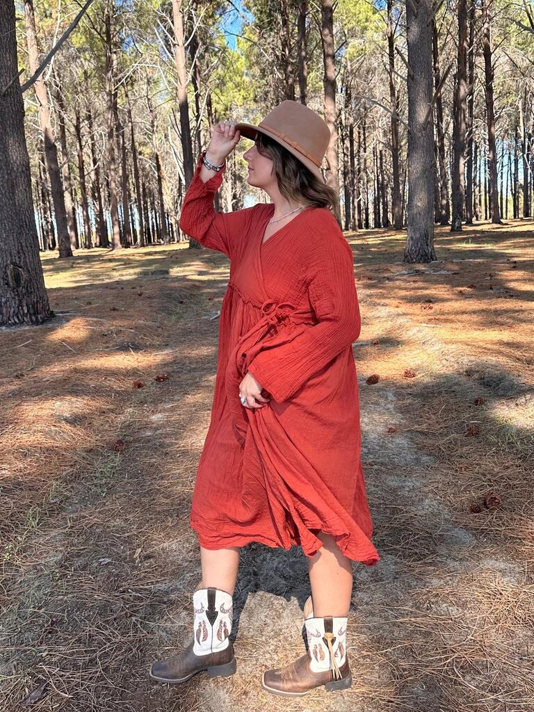Moon Flower The Label EVIE TERRACOTTA WRAP