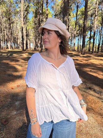 Moon Flower The Label EDEN WHITE TOP Moon Flower The Label EDEN WHITE TOP