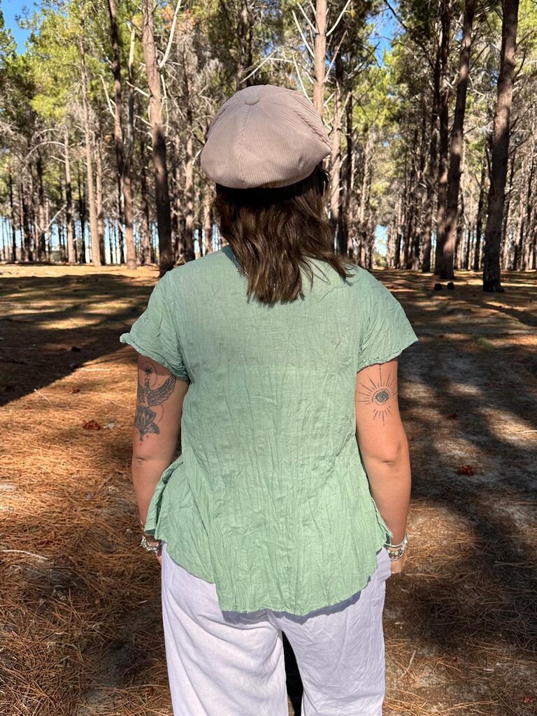 Moon Flower The Label EMMA SAGE GREEN TOP