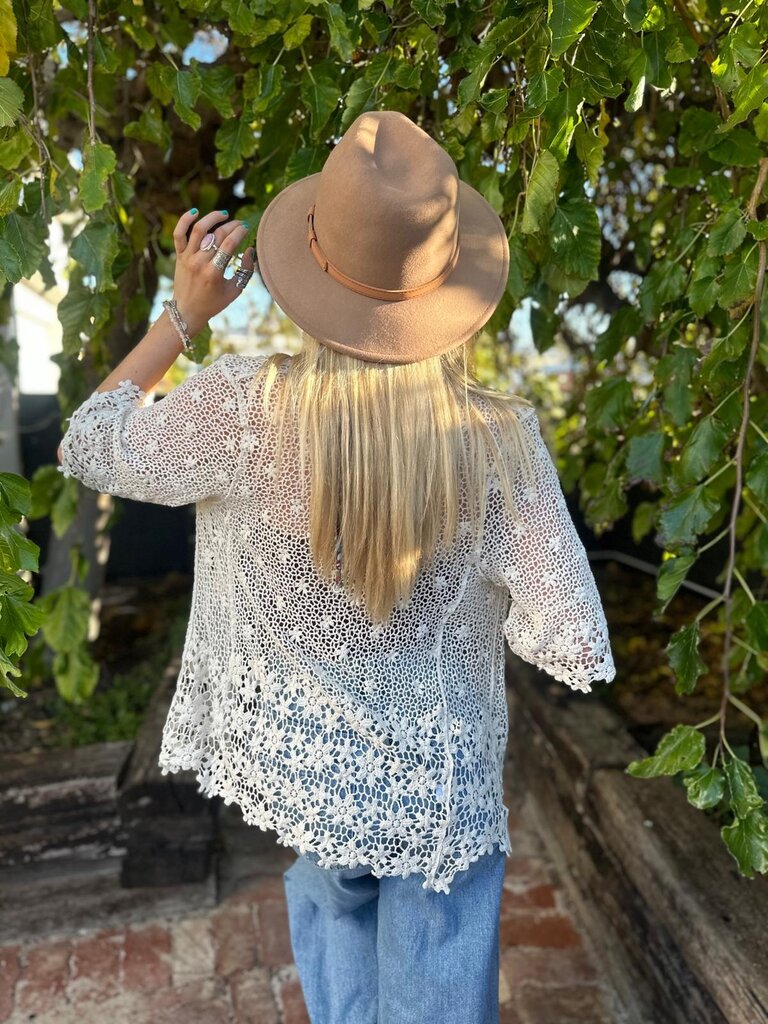 Naked Gypsy  MILLY VINTAGE CREAM CARDIGAN