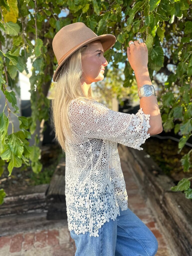Naked Gypsy  MILLY VINTAGE CREAM CARDIGAN