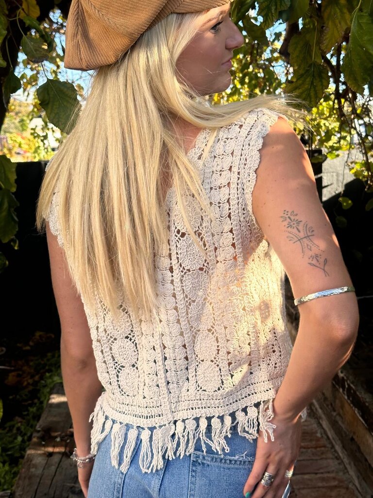 Naked Gypsy MELODY VINTAGE CREAM TOP