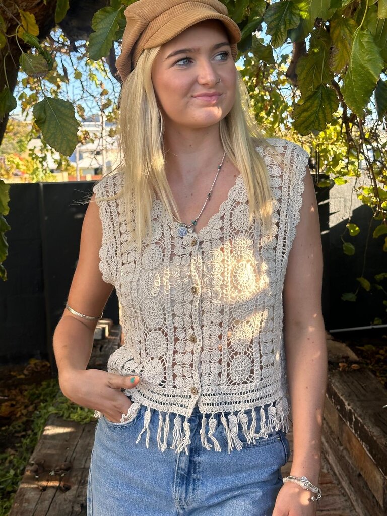Naked Gypsy MELODY VINTAGE CREAM TOP