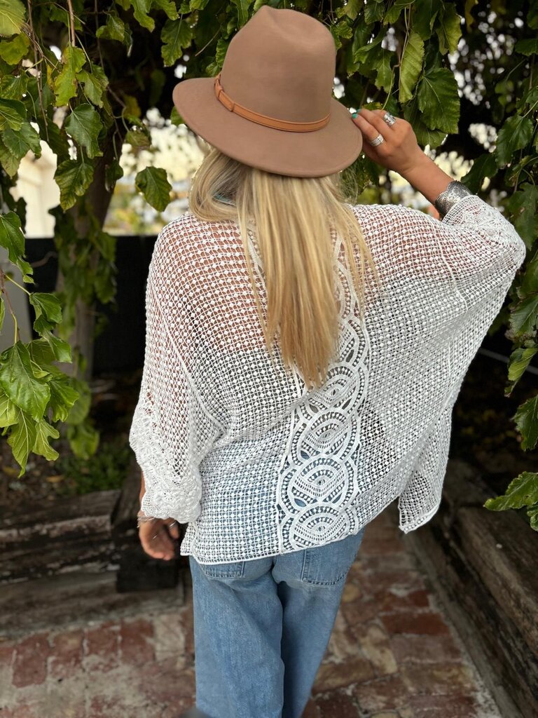 Naked Gypsy ADELE WHITE CARDIGAN