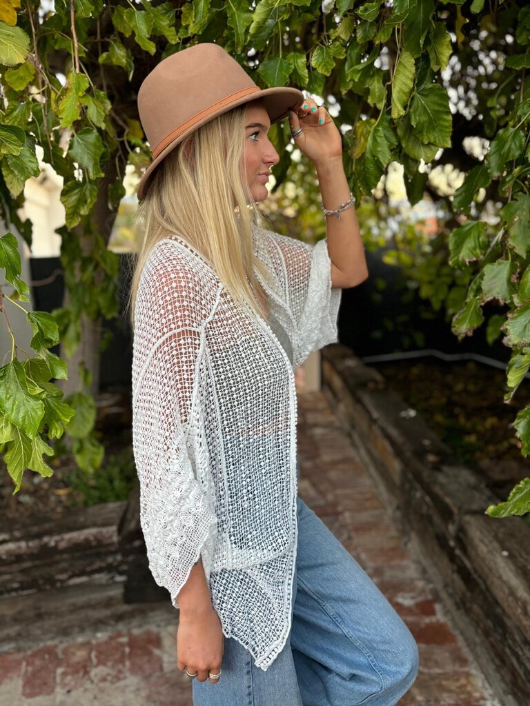 Naked Gypsy ADELE WHITE CARDIGAN
